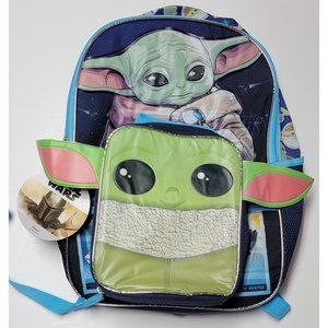 Star Wars The Mandalorian Grogu Backpack w Detachable Lunch Bag 2Piece Set New